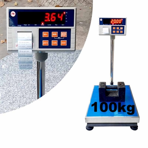 Cân Điện Tử 100kg Cân Bàn Điện Tử In Tem Dán Cân Hàng Hóa Yaohua PWE100-B45