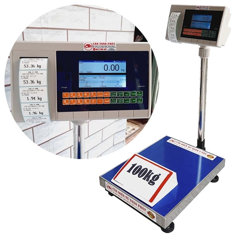 Cân Smart In Tem Nhãn Dán 100kg Cân Bàn Điện Tử Đa Năng HCT SL-100W