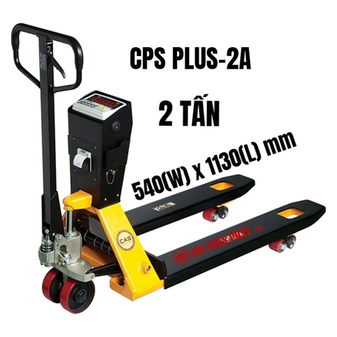 Cân Xe Nâng Tay Có Gắn Cân Điện Tử Pallet 2 Tấn CAS CPS PLUS-2A