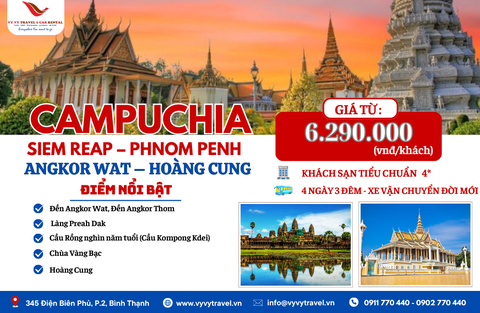 05 - CAMBODIA - XỨ SỞ CHÙA THÁP 4 NGÀY 3 ĐÊM