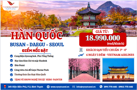 13 - HÀN QUỐC: BUSAN - DEAGU - SEOUL - BAY VN