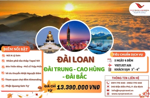 13 - ĐÀI LOAN: CAO HÙNG - ĐÀI TRUNG - ĐÀI BẮC