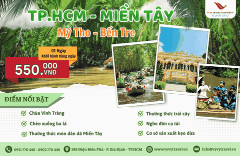 01 - TOUR MIỀN TÂY 1 NGÀY : MỸ THO - BẾN TRE