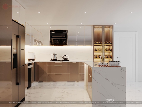 Tủ Bếp Cánh Kính Cường Lực Cao Cấp