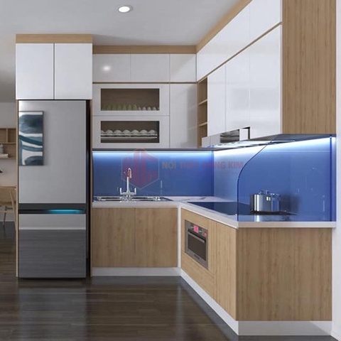Tủ bếp gỗ Veneer