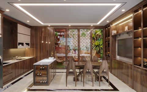 Tủ bếp gỗ Tự Nhiên