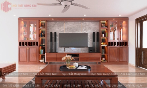 Tủ bếp gỗ gõ Đỏ TBGD 016