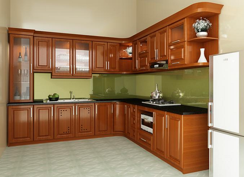 Tủ Bếp Gỗ Dổi TBGD 08