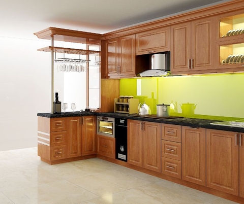 Tủ Bếp Gỗ Dổi TBGD 09