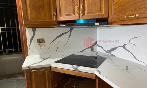 Tủ bếp gỗ gõ Đỏ TBGD 09