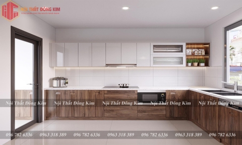 Tủ bếp gỗ óc chó 021