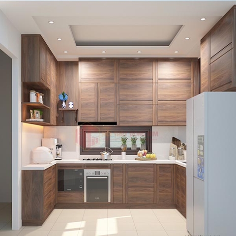 Tủ bếp gỗ sồi Mỹ TBSM 012