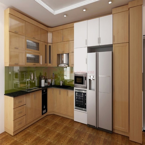 Tủ bếp gỗ sồi Nga TBSN 037