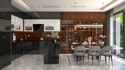 Bếp Cánh Kính Cường Lực Cao Cấp 031