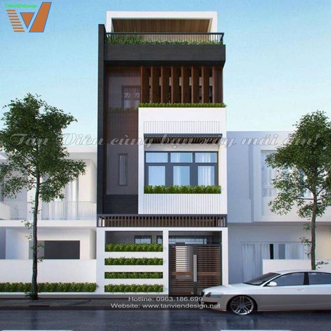 Thiết kế nhà phố| Mẫu nhà phố 3 tầng  hiện đại|  Hà Nội