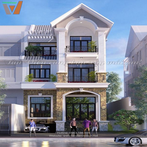 Thiết kế biệt thự liền kề 3 tầng hiện đại| Mẫu biệt thự đẹp BT0719