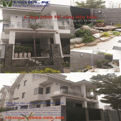 Xây nhà trọn gói - Biệt thự lô A63, P Tân Phong, Q7, Tp HCM