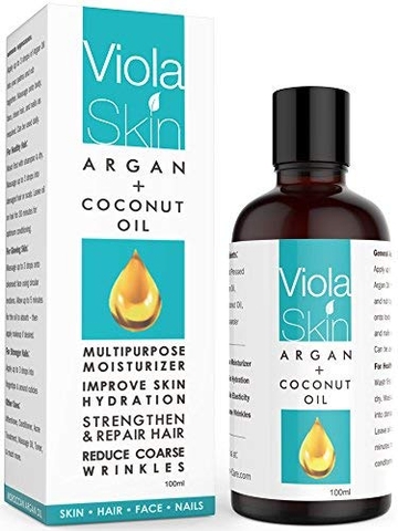 Tinh dầu cao cấp Viola Skin Argan Coconut Oil giảm nếp nhăn, dưỡng ẩm cho da mặt, body, cải thiện tóc khô hư tổn chẻ ngọn