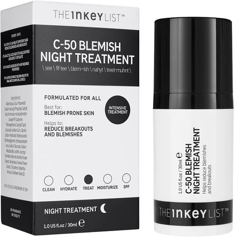 Tinh chất giảm ngăn ngừa mụn The INKEY List C50 Blemish Night Treatment 30ml