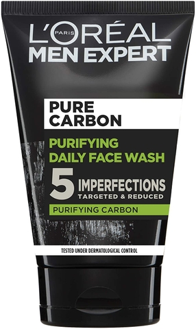 Sữa rửa mặt 5 tác động L'Oreal Men Expert Pure Charcoal Purifying Daily Face Wash 100ml