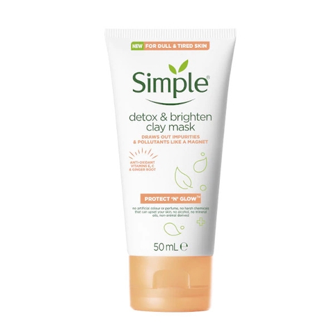 Mặt nạ thải độc và sáng da Simple Protect ‘n’ Glow Detox & Bighten Clay Mask 50ml