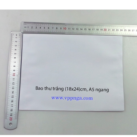 Bao thư trắng (18x24)cm, {100cái} A5 ngang