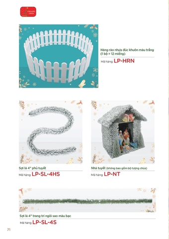 Hàng rào nhựa đúc khuôn màu trắng (Changchiia 2026) (Catalogue trang 71)