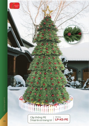 Cây thông pe 3 loại lá có trang trí (Changchiia 2026) (Catalogue trang 5)