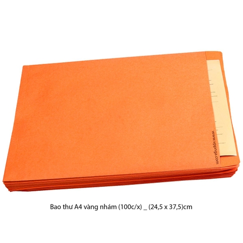 Bao thư A4 vàng nhám (100c/x)
