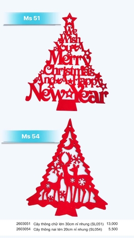 Cây thông nai lớn nỉ nhung - Trang trí Noel 2026