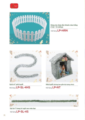 Hàng rào nhựa, sợi lá và nhà tuyết (Changchiia 2026) (Catalogue trang 71)
