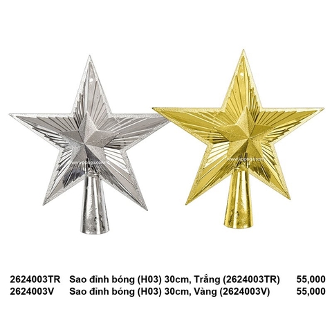 Sao đỉnh bóng - Trang trí Noel 2026