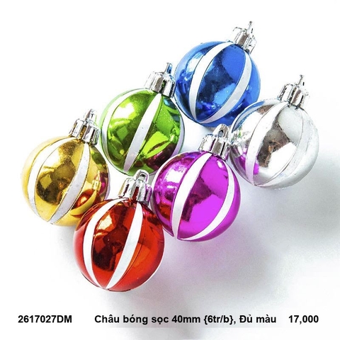 Châu bóng sọc - Trang trí Noel 2026