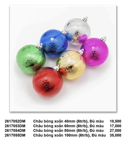 Châu bóng xoắn - Trang trí Noel 2026