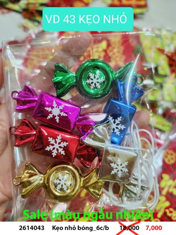 Kẹo nhỏ bóngmàu ngẫu nhiên - Trang trí Noel 2026