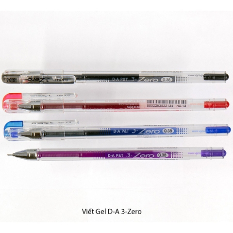 Viết Gel D-A 3-Zero, đen