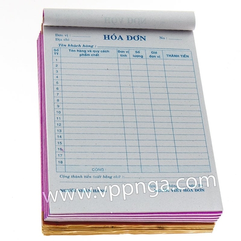Phiếu hóa đơn, lớn mỏng (10 cuốn/gói)