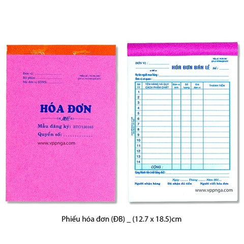 Phiếu hóa đơn dày (Đặc Biệt) 98 tờ