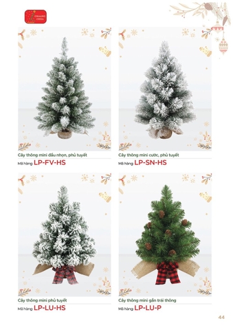 Các loại cây thông mini có trang trí (Changchiia 2026) (Catalogue trang 44)