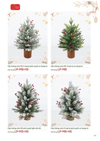Các loại cây thông mini có trang trí (Changchiia 2026) (Catalogue trang 46)