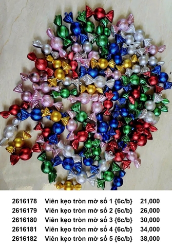 Viên kẹo tròn mờ - Trang trí Noel 2026
