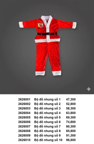 Bộ đồ nhung - Trang trí Noel 2026