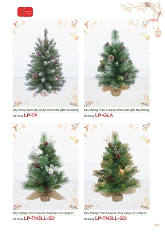 Các loại cây thông mini có trang trí (Changchiia 2026) (Catalogue trang 48)