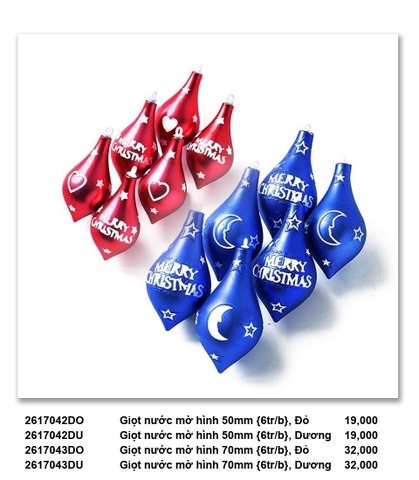 Giọt nước mờ hình - Trang trí Noel 2026