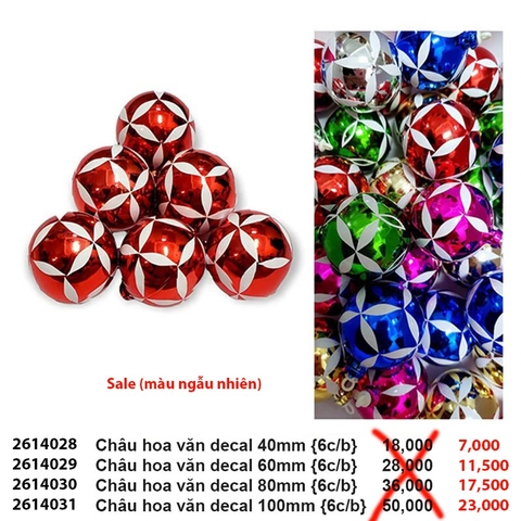 Châu hoa văn decal - Trang trí Noel 2026