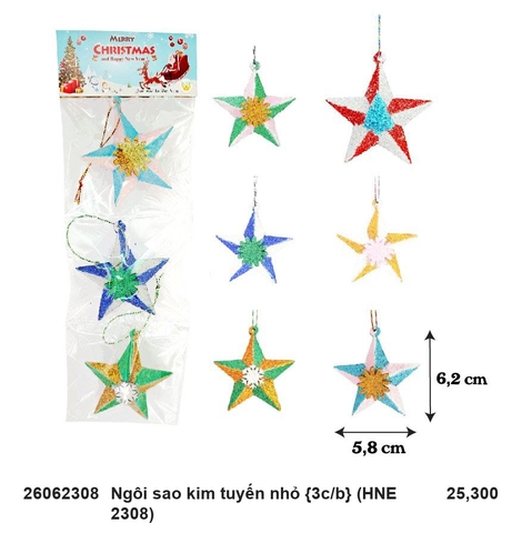 Châu gỗ treo thông - Trang trí Noel 2026