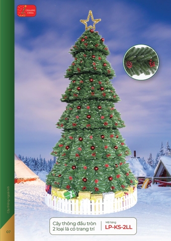 Cây thông đầu tròn 2 loại lá có trang trí (Changchiia 2026) (Catalogue trang 7)