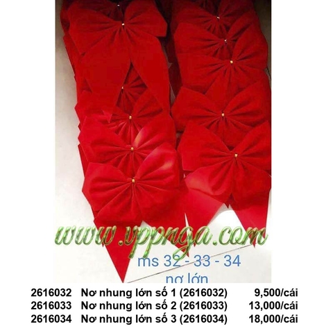 Nơ nhung lớn - Trang trí Noel 2026
