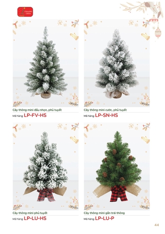 Các loại cây thông mini có trang trí (Changchiia 2026) (Catalogue trang 44)