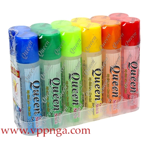 Keo hồ dán giấy Queen 30ml, kích thước: (10x13x4)cm (12 chai/lốc)
